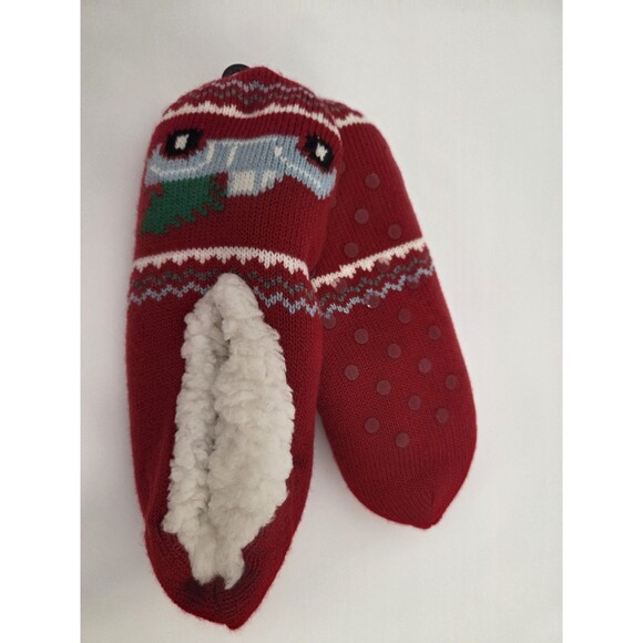 Northeast Outfitters Red Cozy Cabin Slippers Aloe Infused Womens Medium - Picture 2 of 3